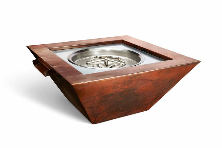 HPC 36" Sierra Smooth Copper Fire & Water Bowl – Match Lit (Natural Gas or Propane)