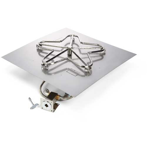 HPC 36" Square Flat Pan Electronic Ignition Fire Pit Insert 36FSSEI-SQ