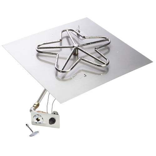 HPC Fire 18" Square Flat Pan Fire Pit Insert PENTA18FPK-SQ-NG