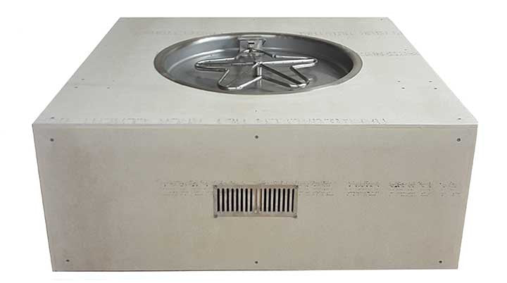 HPC 45" x 45" Square Ready-to-Finish Outdoor Gas Fire Pit – Match Lit (NG or LP)