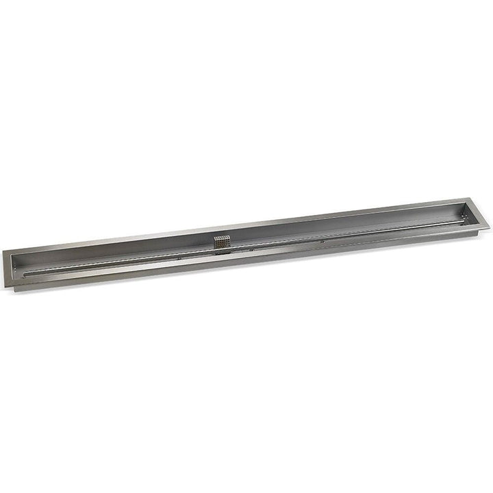 American Fire Glass 72" x 6" Linear Stainless Steel Drop-in Fire Pit Pan With Electric Ignition System kit, CSA Certified - Bundle