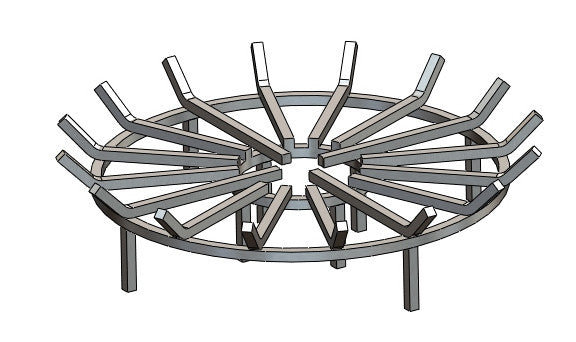 COOKE Round Fire Pit Grate - Stainless Steel