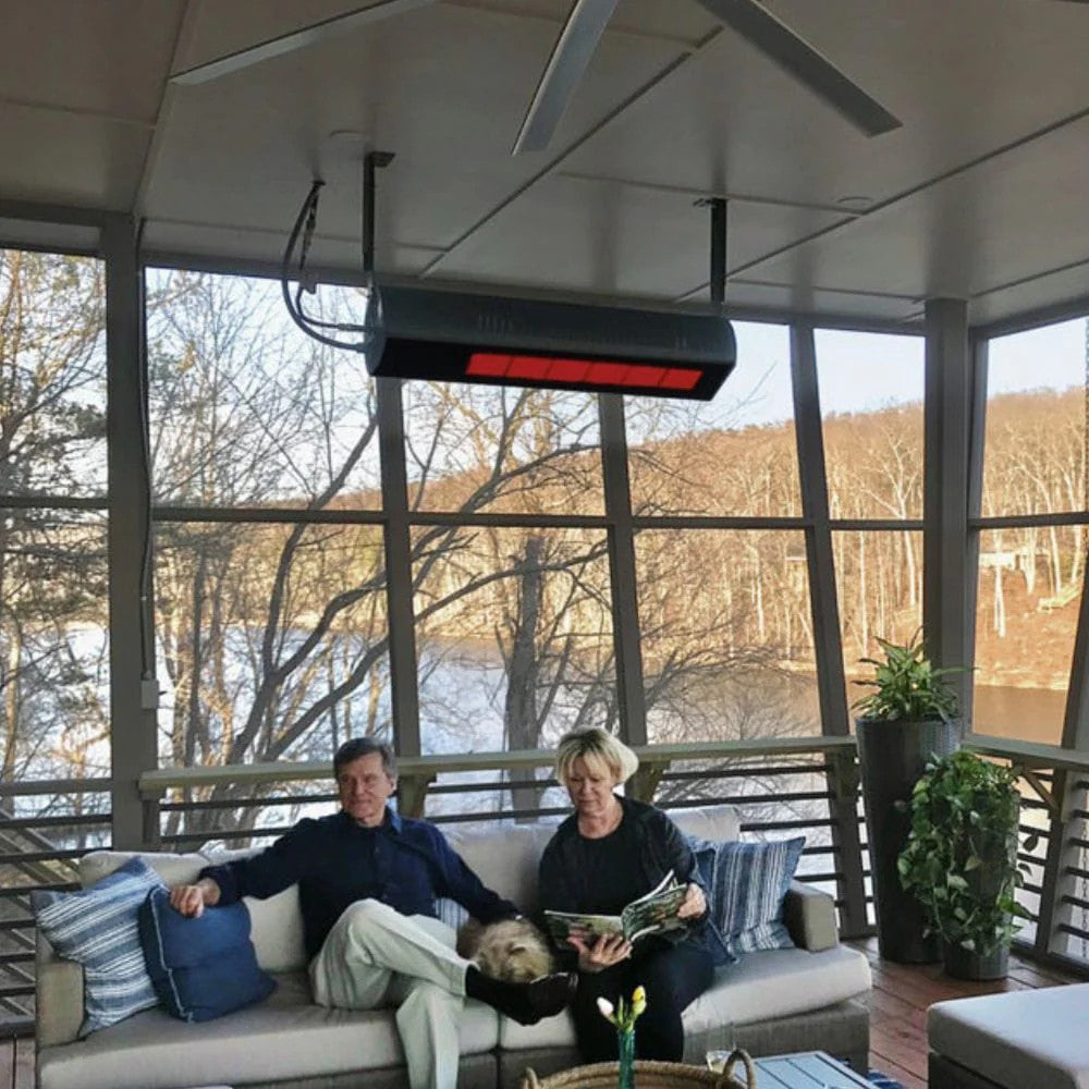 Sunstar Sgl Series 48" Two-stage Natural Gas Infrared Patio Heater With Adjustable Mounting Kit And Wireless Remote Control