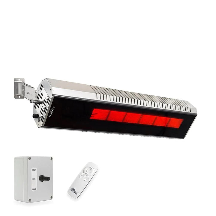 Sunstar Sgl Series 48" Two-stage Natural Gas Infrared Patio Heater With Adjustable Mounting Kit And Wireless Remote Control