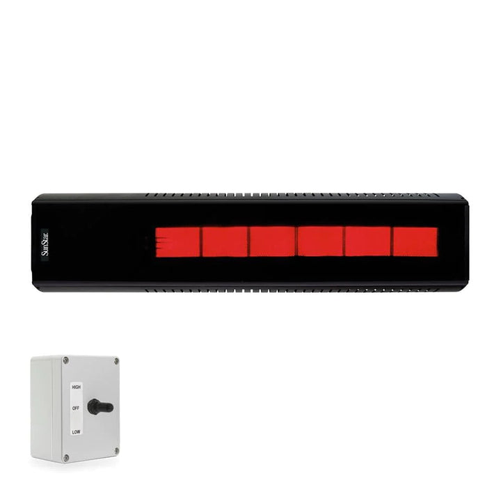Sunstar Sgl Series 48" Two-stage Natural Gas Infrared Patio Heater With Adjustable Mounting Kit And Wireless Remote Control