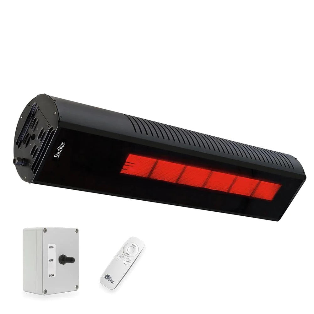 Sunstar Sgl Series 48" Two-stage Natural Gas Infrared Patio Heater With Adjustable Mounting Kit And Wireless Remote Control