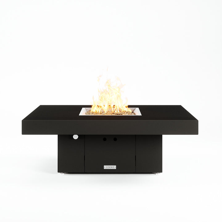 COOKE Santa Barbara Fire Pit Table 48" x 36" x 17" - Aluminum Top