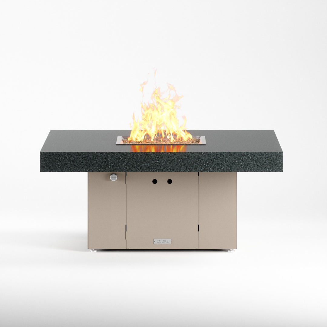 COOKE Santa Barbara Fire Pit Table 48" x 48" x 21" - Stone Top