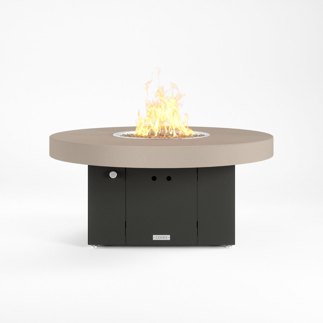 COOKE Santa Barbara Fire Pit Table 48" Diameter x 21" - Aluminum Top
