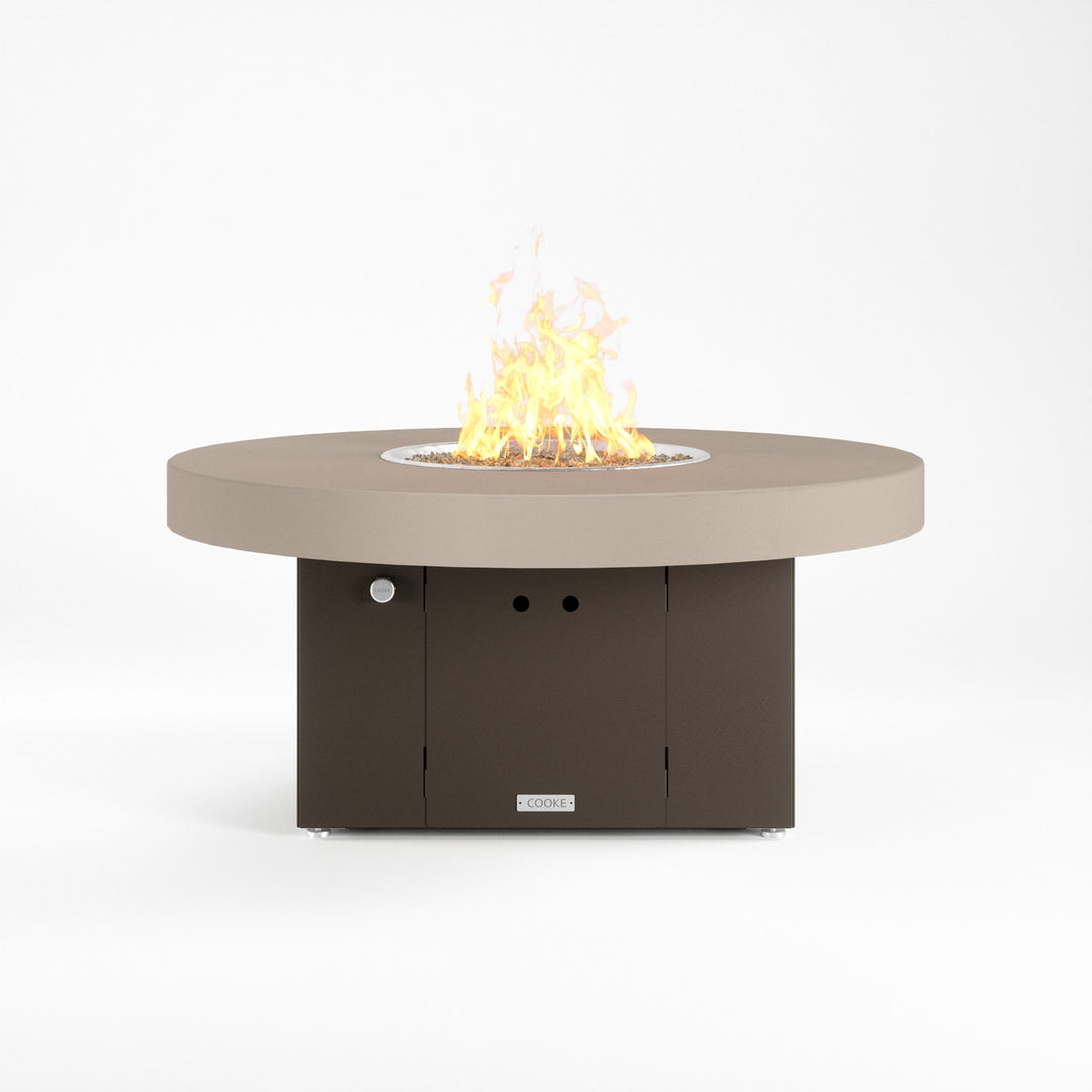 COOKE Santa Barbara Fire Pit Table 48" Diameter x 21" - Aluminum Top