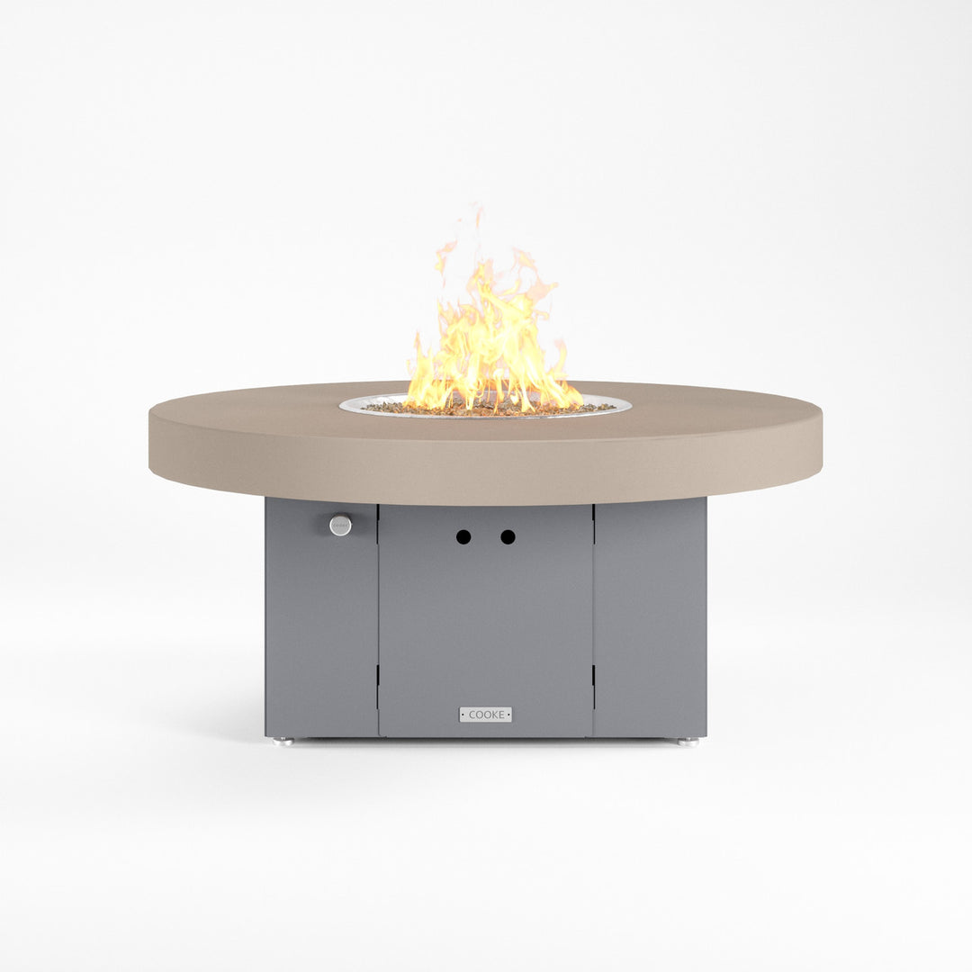 COOKE Santa Barbara Fire Pit Table 48" Diameter x 21" - Aluminum Top