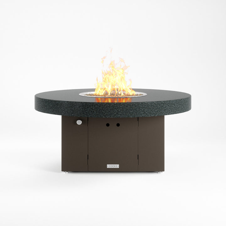COOKE Santa Barbara Fire Pit Table 48" Diameter x 21" - Aluminum Top
