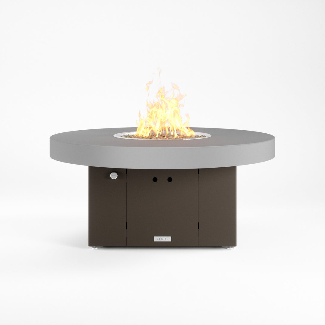 COOKE Santa Barbara Fire Pit Table 48" Diameter x 21" - Aluminum Top