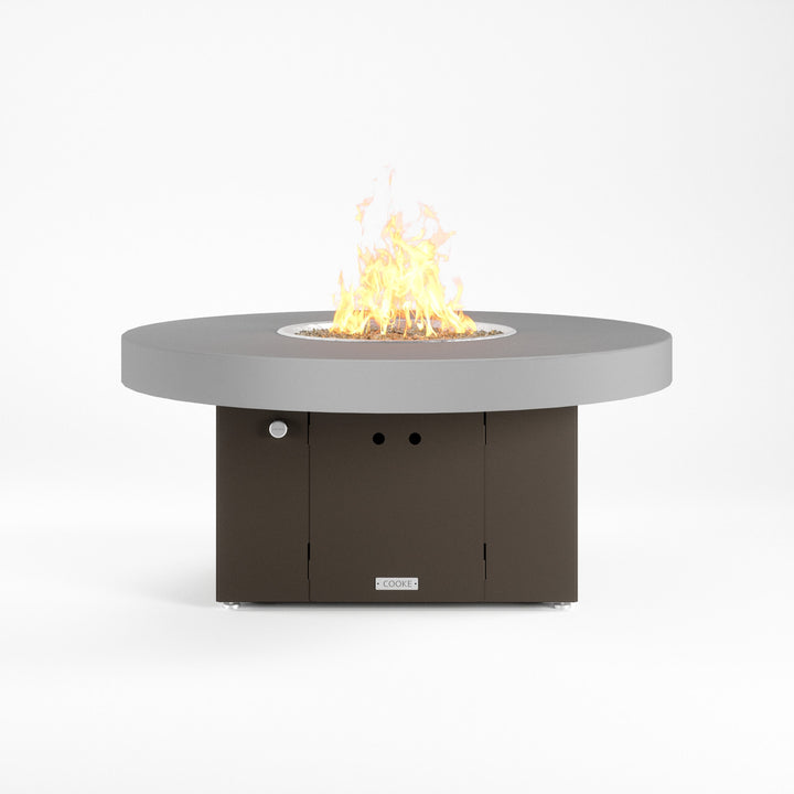 COOKE Santa Barbara Fire Pit Table 48" Diameter x 21" - Aluminum Top