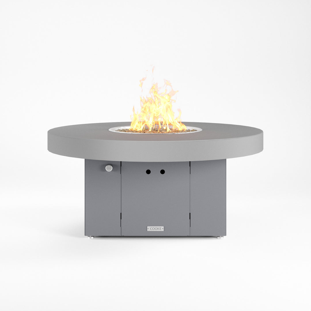 COOKE Santa Barbara Fire Pit Table 48" Diameter x 21" - Aluminum Top