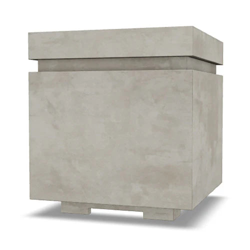 Tav 20" Propane Tank Enclosure & Side Table (Pewter & Natural Finishes)