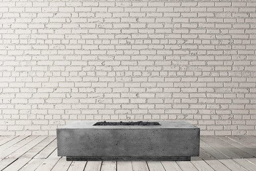 Tavola 4 Fire Table – 66" Rectangular Hand-Crafted Concrete Gas Fire Pit (65,000 BTUs, Propane or Natural Gas)