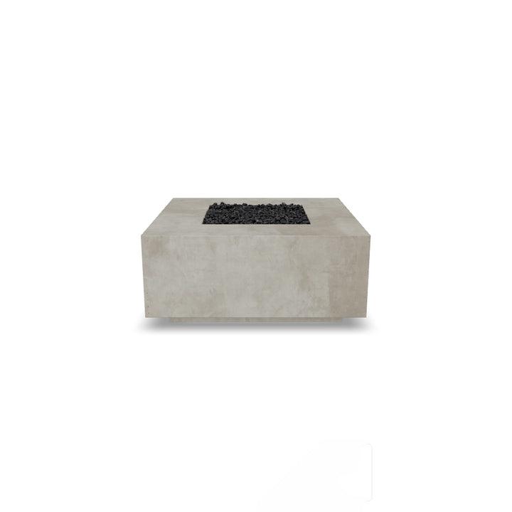 Tavola 2 Fire Table – 36" Square GFRC Fire Table (Pewter & Natural Finishes)