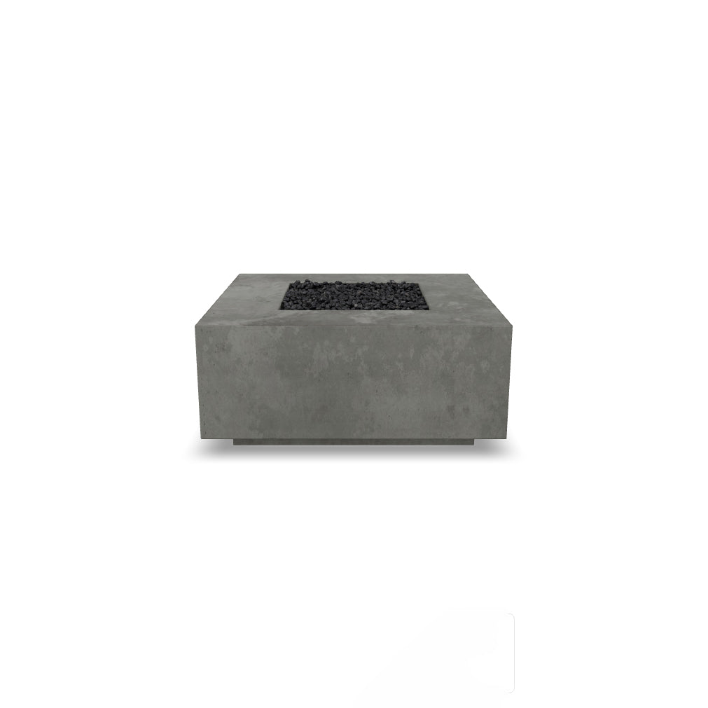 Tavola 2 Fire Table – 36" Square GFRC Fire Table (Pewter & Natural Finishes)
