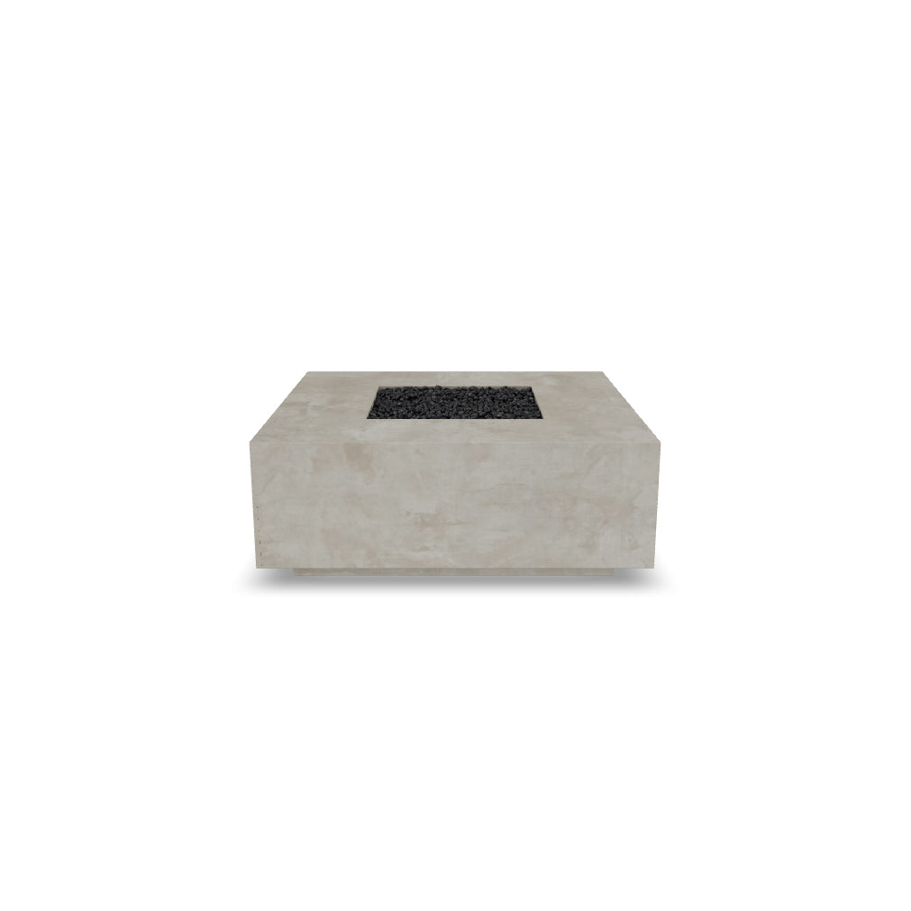 Tavola 42 Fire Table – 42" Square GFRC Fire Table (Pewter & Natural Finishes)