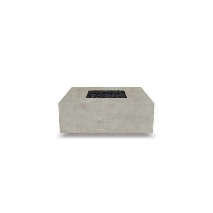 Tavola 42 Fire Table – 42" Square GFRC Fire Table (Pewter & Natural Finishes)