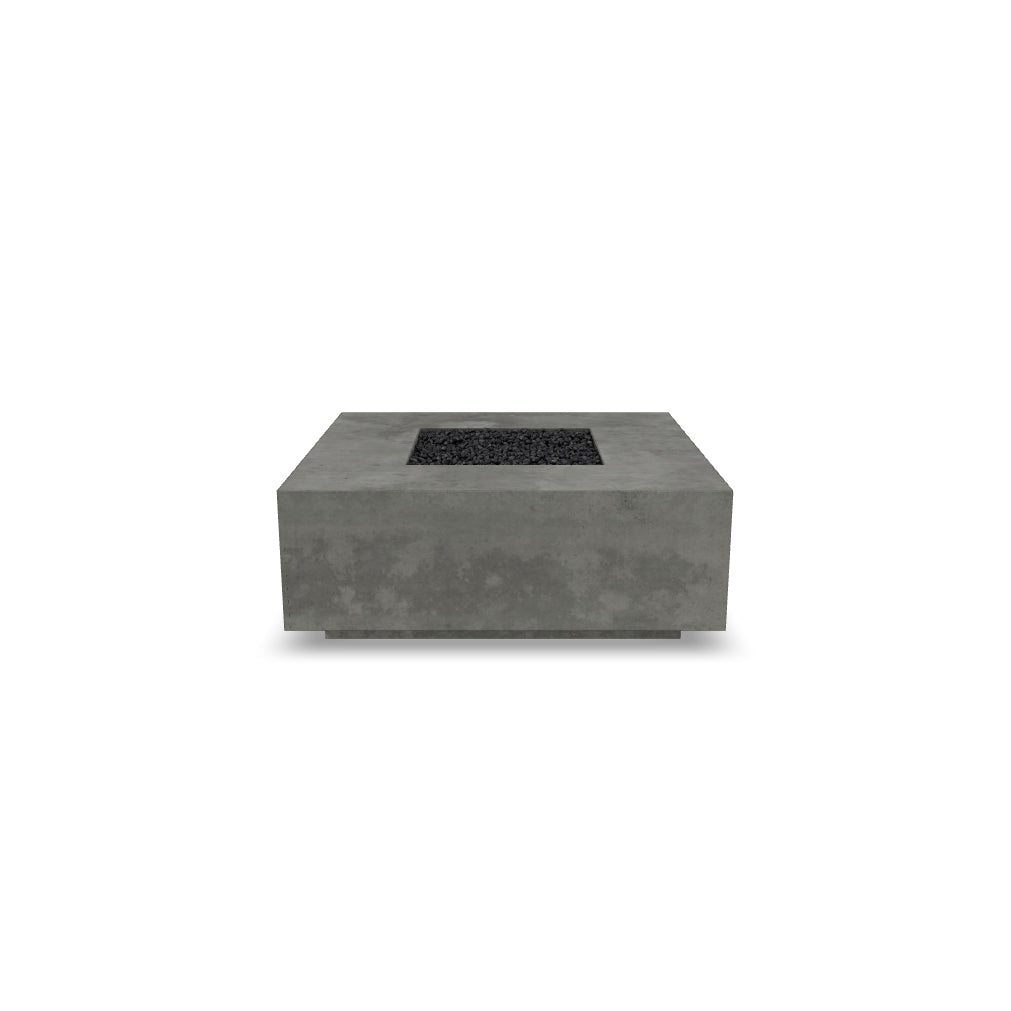 Tavola 42 Fire Table – 42" Square GFRC Fire Table (Pewter & Natural Finishes)