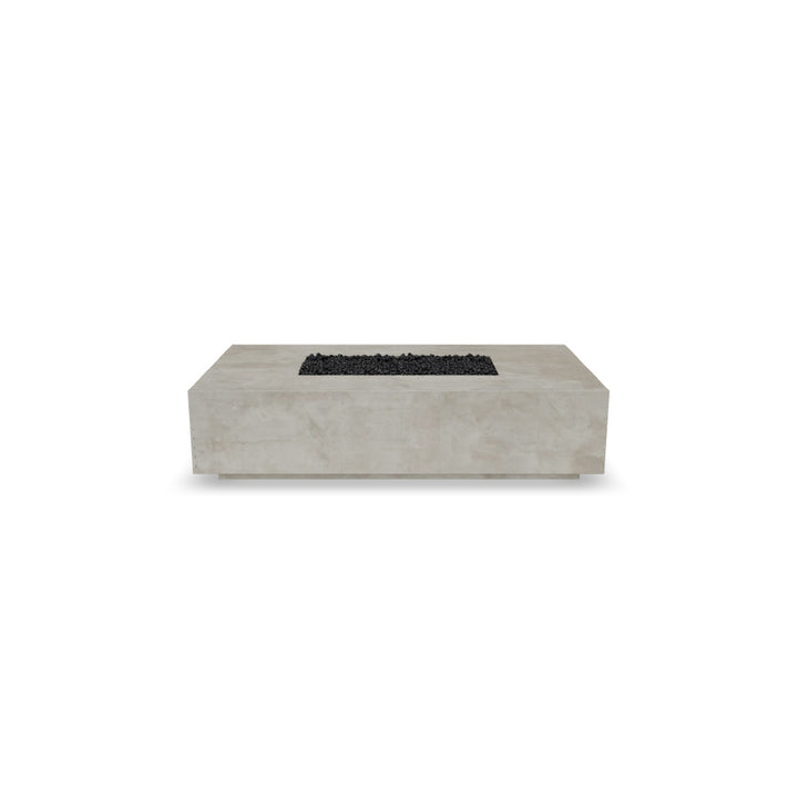 Tavola 4 Fire Table – 38" x 66" Rectangular GFRC Fire Table (Pewter & Natural Finishes)