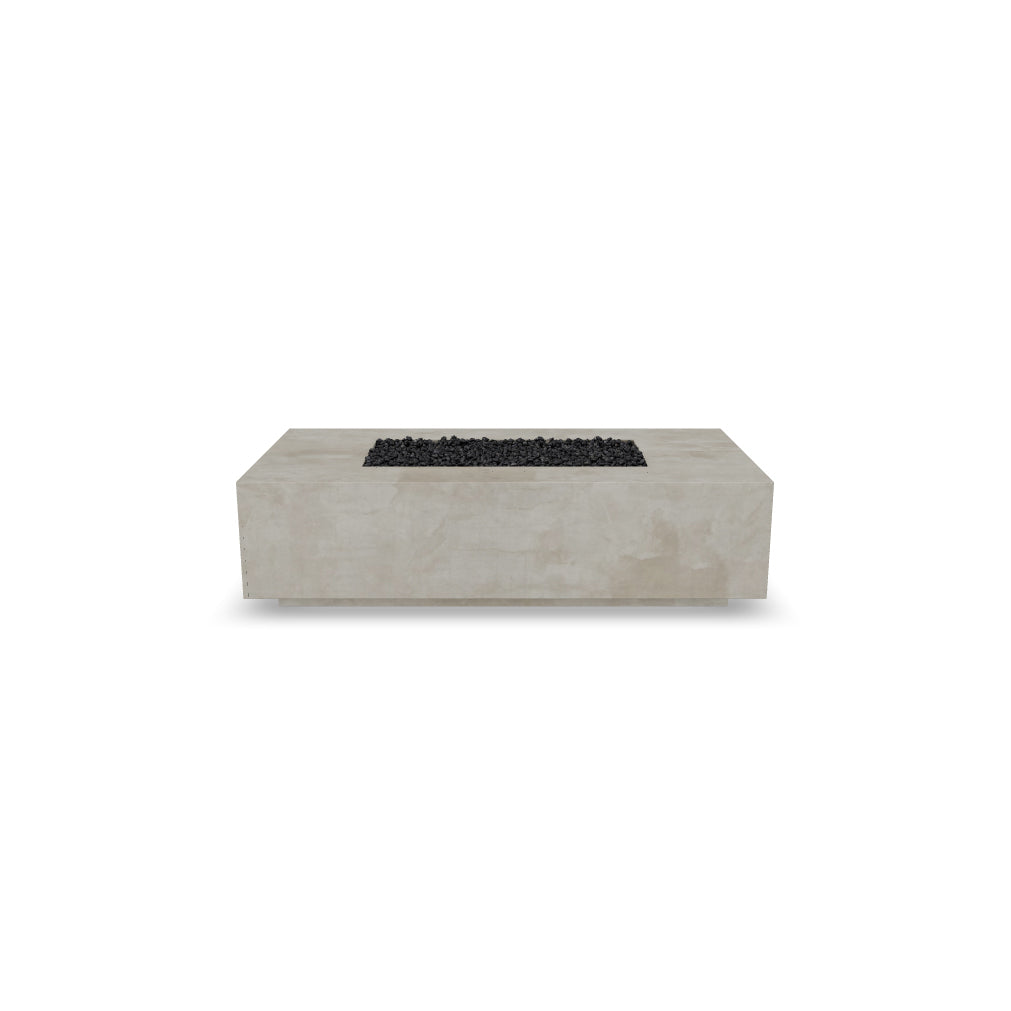 Tavola 8 Fire Table – 32" x 60" Rectangular GFRC Fire Table (Pewter & Natural Finishes)