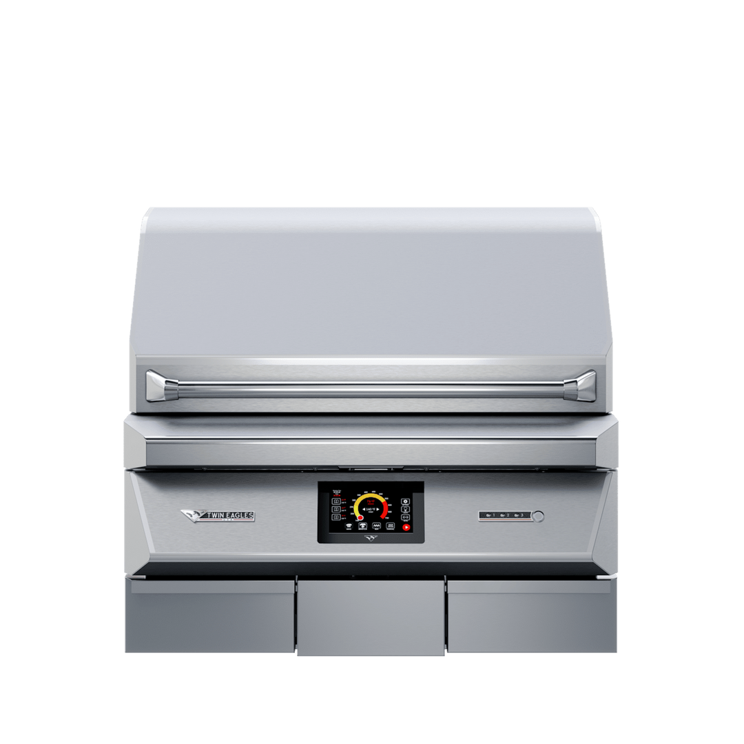 Twin Eagles 36-Inch Built-In Wood-Fired Pellet Grill With Hidden Rotisserie