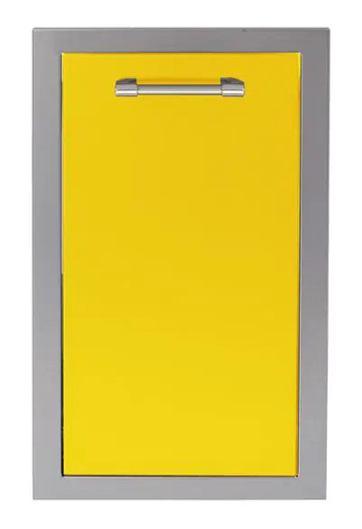 Alfresco 15-Inch Stainless Steel Soft-Close Roll-Out Trash Center - Traffic Yellow-Gloss - AXE-TC-SC-S1023