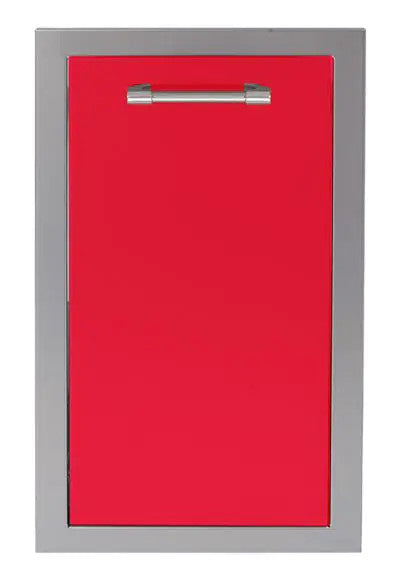 Alfresco 15-Inch Stainless Steel Soft-Close Roll-Out Trash Center - Raspberry Red-Gloss - AXE-TC-SC-S3027