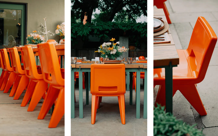 Fresco Dining Chair - Modern Outdoor Dining Chair in Marine-Grade Polyethylene for Patio, Deck & Garden