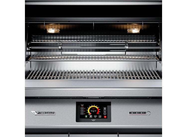 Twin Eagles 36-Inch Built-In Wood-Fired Pellet Grill With Hidden Rotisserie
