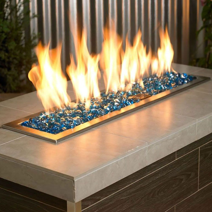 American Fire Glass 1-Inch Zircon Fire Glass, 10-Pounds, Coastal Blue Luster